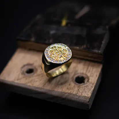 ANEL MEDALHA DE SÃO BENTO CRAVEJADO