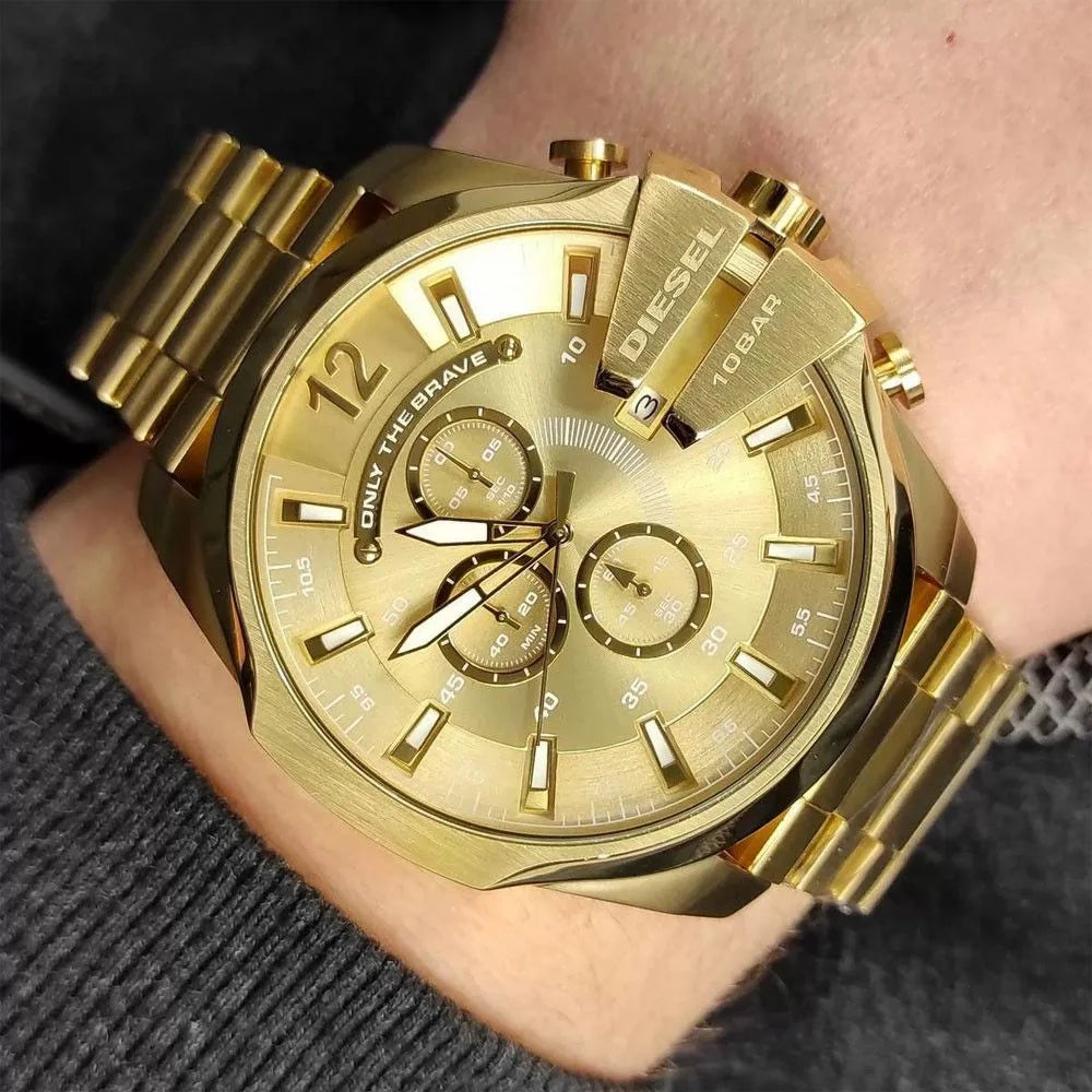 DIESEL 10 BAR DOURADO 53MM - A PROVA D'ÁGUA ATÉ 10 METROS