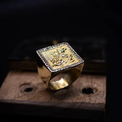 ANEL SÃO JORGE CRAVEJADO GRANDE