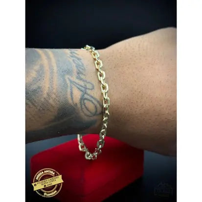 Pulseira cadeado de quina 4mm