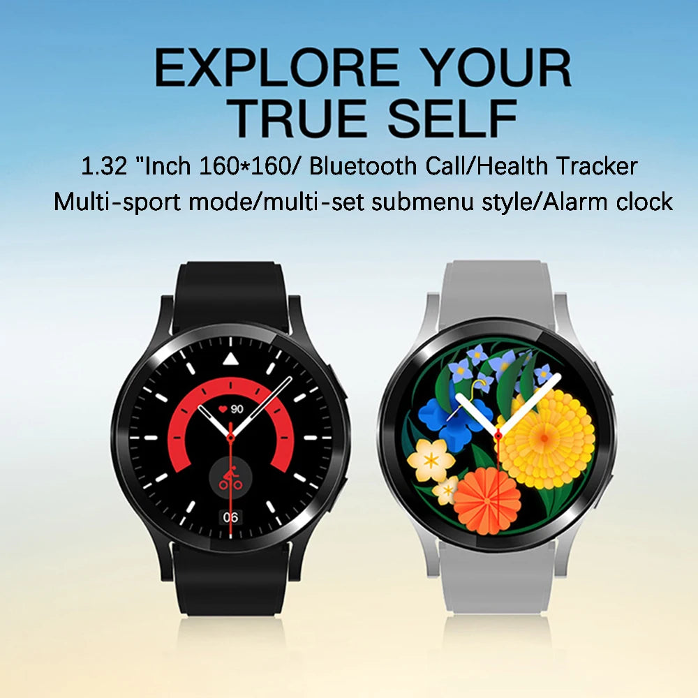 Novos relógios inteligentes com chamada Bluetooth Pro 2025, 1,32 polegadas, 160*160, mostradores personalizados, esportivos, masculinos e femininos, monitor de saúde, smartwatch para homens