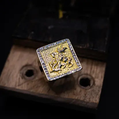 ANEL SÃO JORGE CRAVEJADO GRANDE