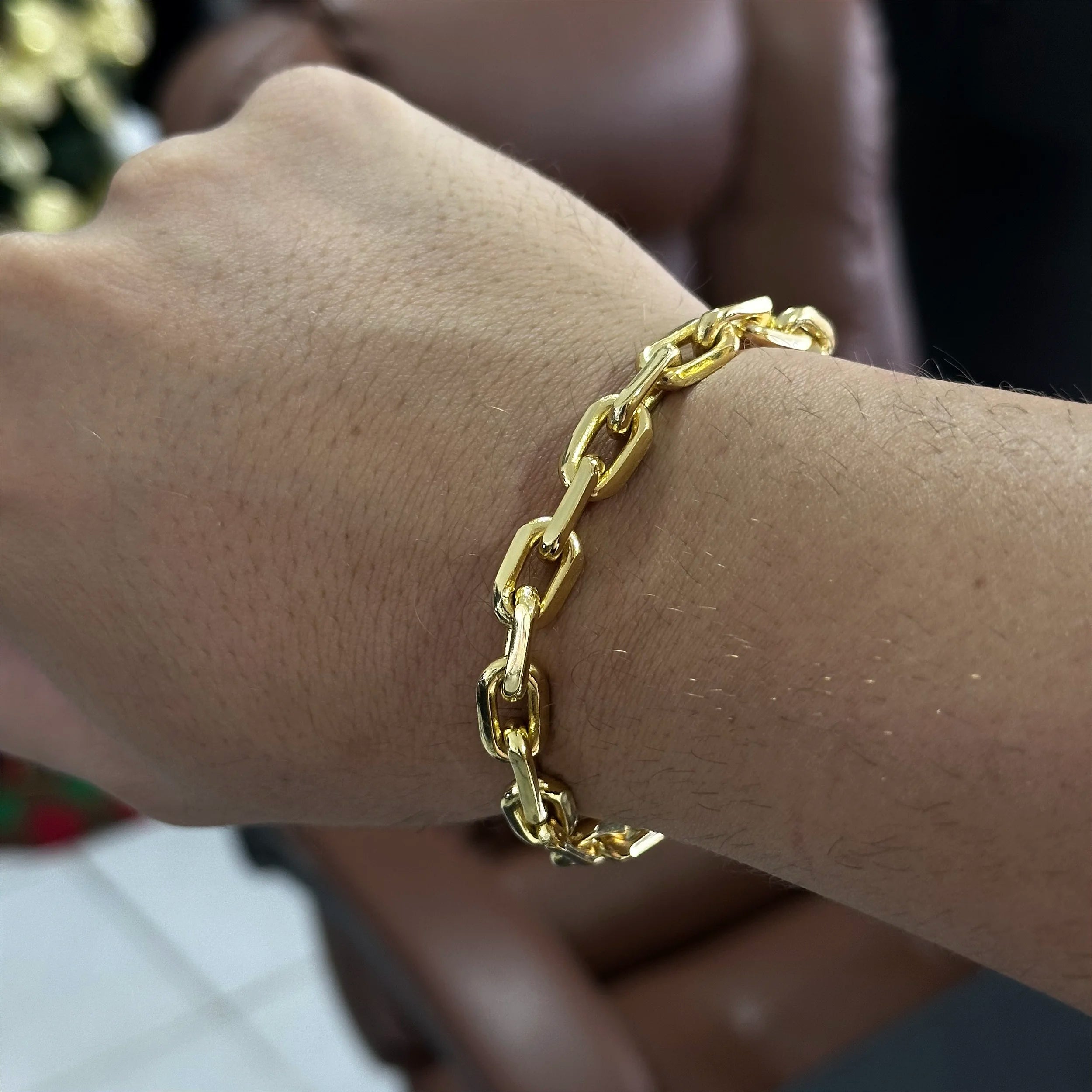 Pulseira Cadeado Quina Custa 12mm