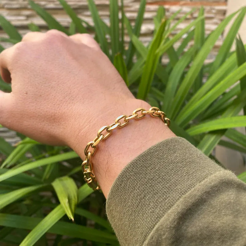 Pulseira Cadeado Quina Custa 12mm