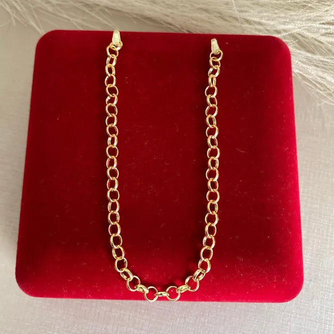 PULSEIRA ELO PORTUGUÊS DUPLA 4MM